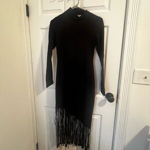 Black Fringe Dress